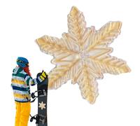 Snowboard Traction Stomp Pad, Snowflake Shape Stomp Mat Pad, Anti-Slip 3D Raised Design Snowboarding Pads for Optimal Gripboard Control Winter Skiing