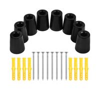 Snowboard Wall Mount Hanger Ski Holders for Wall Vertical Storage Black Rubber Plastic Metal with Screws for Ski Storage