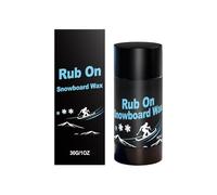 Snowboard Wax - 30g Universal All Temperature Glide Block, Integrated Cork Buffer Design, Cold Resistant Industrial Film Fast Application Care, for Cross Country and Park (Fast)