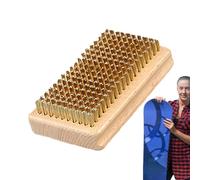 Snowboard Wax Tool- 12cm Wood Handle Cleaning Brush, Multi Purpose Ski Brush, Polishing Sanding Accessory, Ski Maintenance Toolwith Mixed Bristles for Waxing Cleaning and Finishing | Tuning Accessory