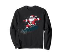 Snowboarder Christmas Santa Claus Snowboard Snowboarding Sweatshirt