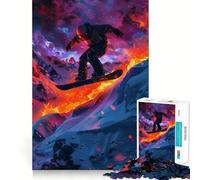 Snowboarder In A Mountain Jigsaw Puzzle for Teenagers 1000 Pieces Mind Game Toy Relaxed Mind Neat Cut (38x26cm)