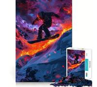 Snowboarder In A Mountain Jigsaw Puzzles for Adults1000 Pieces Smart Game Quiet Calm Pattern Assembly Amazing Present (38x52cm)