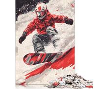 Snowboarder in Action Puzzles 1000 Teile Schwer Puzzle Spielzeug Lernspiel Impossible Herausforderungsspielzeug Für Erwachsene Und Kinder Ab 14 Jahren 1000pcs (38x26cm)