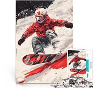 Snowboarder in Action1000 teenager Pieces Jigsaw Puzzle Decompressing Intellectual Educational Toy Gifts Ideas 38x26cm