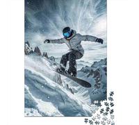 Snowboarder Jumping Mountain Jigsaw Puzzles for Adults Interesting Puzzles 1000 Piece Educational Games Home Decoration Gifts 38x26cm/1000pcs