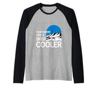 Snowboarder Like A Skier Only Cooler Winter Sports |---- Raglan Baseball Tee