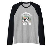 Snowboarder Like A Skier Only Cooler Winter Sports |-- Raglan Baseball Tee