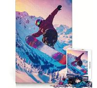 Snowboarder Mid-air Mountain Jigsaw Puzzles 1000 Pieces for Teenagers Logic Game Warm Time Precise Cut Art Collection Piece (38x26cm)