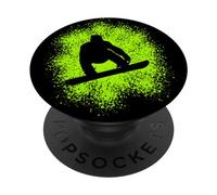 Snowboarder Snowboarding Women Men PopSockets Adhesive PopGrip