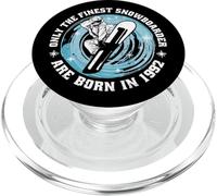 Snowboarder Vintage 1992 Birthday Snowboarding Snowboard PopSockets PopGrip for MagSafe