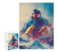 Snowboarder's Thrill Mountain Adventure Puzzle 1000 Teile Schwer Puzzle Spielzeug Lernspiel Impossible Herausforderungsspielzeug Für Erwachsene Kinder 500 PCS