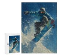 Snowboarding Adventure in Winter Puzzle 1000 Teile Schwer Puzzle Spielzeug Lernspiel Impossible Herausforderungsspielzeug Für Erwachsene Kinder 300 PCS