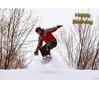 Snowboarding Birthday Card