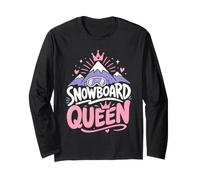 Snowboarding Kids Snowboard Queen Cool Girl Long Sleeve T-Shirt