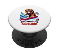 Snowboarding Lion Adventure in Scotland PopSockets Adhesive PopGrip
