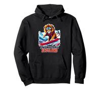 Snowboarding Lion Adventure in Scotland Pullover Hoodie