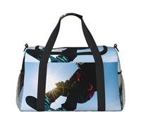 Snowboarding Picture Print Ample Space Travel Duffle Bag Carry On Tote 19.7x13x10.2 in Stylish Tote for Gym
