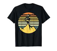 Snowboarding Retro Sunset Freestyle Mountain Snowboard T-Shirt