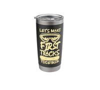 Snowboarding Snowboard Goggles Let's Make First Tracks Stainless Steel Insulated Tumbler