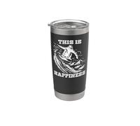 Snowboarding Snowboard Vintage This is Happiness Stainless Steel Insulated Tumbler