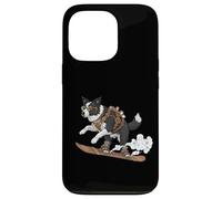Snowboarding Steampunk Dog Border Collie Rider Case for iPhone 13 Pro