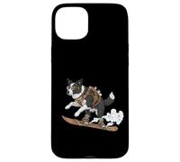 Snowboarding Steampunk Dog Border Collie Rider Case for iPhone 15 Plus