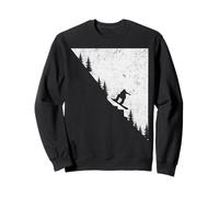 Snowboarding Steep Drop Forest Freestyle Jump Snowboard Sweatshirt