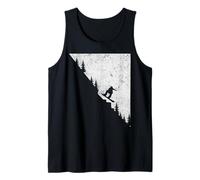 Snowboarding Steep Drop Forest Freestyle Jump Snowboard Tank Top