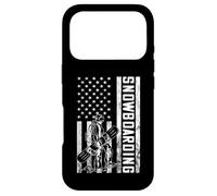 Snowboarding Vintage Snowboarder USA Flag America Snowboard Case for iPhone 17 Pro