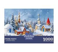 Snowbound Village Jigsaw Puzzles for Adults Interesting Puzzle Game 1000 Pieces Educational Games Home Decoration Gifts 38x26cm/1000pcs