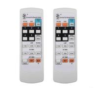 Snowchecking 1/2pcs Fan Remote Contro Replacement Remote Control For Electric Fan KDK ELMARK RM-F900MKII RM-F989+2 Controller White(2pcs)