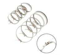 Snowchecking 10 PCS Stainless Steel for CV Joint Boot Clamp Kit, 5 Small 6mm & 5 Large 19in Crimp Clamps,for Axle Drive Shaft Repair, Front Rear Left Right