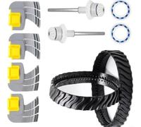 Snowchecking 10-Piece Replacement Parts for Zodiac MX8 MX6 Pool Cleaner, R0526100 Tire Track Wheels, Drive Shafts, C60 Bearings, for cyclone Brushes