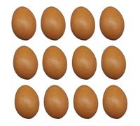 snowchecking 12-Pack Twelve Painted Eggs For Home Decoration, Crafts, Role Playing Games, And Photo Props With Realistic Appearance(brown)