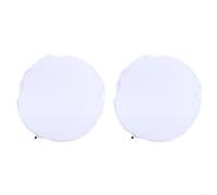 Snowchecking 2 Pack Mesh Cover For Rain-Barrels Rain Butt Net Water Tank Screen 95Cm Elastic Band Rain-Barrel Cover Adjustable Nylon Mesh(White)