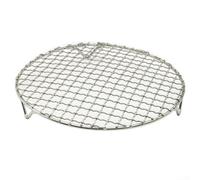 Snowchecking 2Pcs Round Stainless Steel Cooling And Steamer Rack For Baking Sheet BBQ Air Fryer Cookies Meat Roasting Silver(15cm)