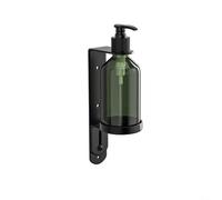 snowchecking 300ML Wall Mounted Soap Dispenser Pump Bottle,manual pump bottle with Stainless Steel Holder for Shampoo Shower Gel Bathroom (1 Bottle)