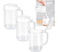 snowchecking 3Pcs Child Safe For Mini Plastic Pitchers With Spill-Proof Pouring Spouts And Secure Lids To Teach Children Pouring Techniques In Various Settings