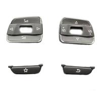 snowchecking 4-Pack Steering Wheel Switch Covers for Passat B7 and for Sharan 2011-2015, Multi-Functional Interior Button Protection Housing