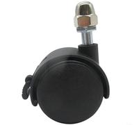 SnowChecking 4PCS Caster Wheels Replacement Heater Wheel, For Pioneer & Midea, Black, Plastic, 40x30MM, With Brake