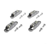 snowchecking 4pcs Slot Flat Wheel, 77 Type Pulley, Stainless Steel Roller, Garage Door Hinge Hardware, Smooth Ball Bearing Self-Adjusting Mechanism, 304 Stainless(A)