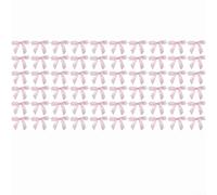 Snowchecking 60 Pack Assorted Colour Fabric Bows For Wedding Birthday Christmas Party Present Wrapping Wine Glass Decoration In Black Pink Cream(Pink)