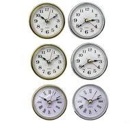 Snowchecking 65MM Quartz Clock Movement Insert Mechanism Clock Face With Roman Arabic Numerals For DIY Clock Repair Replacement(G)