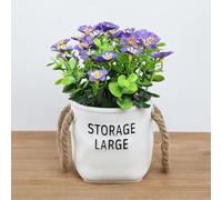 snowchecking Artificial Milo Orchid Silk Flower Potted Plant For Desktop Use With Detailed Plastic Stems And Silk Fabric Construction For Longevity(Purple)