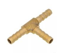 snowchecking Barbecue Hoses Regulators Brass Tee Splitter to Join 8/6Mm Line Barbed T Splitter Fitting for Confined Installation Areas,Versatile Compatibility Strong Structure(6mm)
