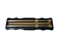 Snowchecking Billiard Game Scorer 2 Track Scoreboard For Pool Table Fiberboard 43X12x1 Cm Brown Dark Red Black For Home Or Club(Black)