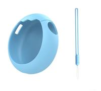 Snowchecking Carrying Case And Silicone Cover With Lanyard For Tamagotchi Pix Virtual Pet Silicone Cover Case For Tamagotchi Connection Screen Protection(Blue)
