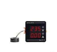 Snowchecking CH-72VA Embedded Digital AC Voltage Current Meter, 50-500V 1-120A Ammeter Voltmeter,with LCD Display,Panel Mount for Industrial Use