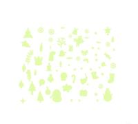 Snowchecking Christmas Window Stickers Festive Luminous Snowflake Wall Stickers For Christmas PVC Reusable Silhouettes To Glass Bedroom Living Room Home(YJ602)